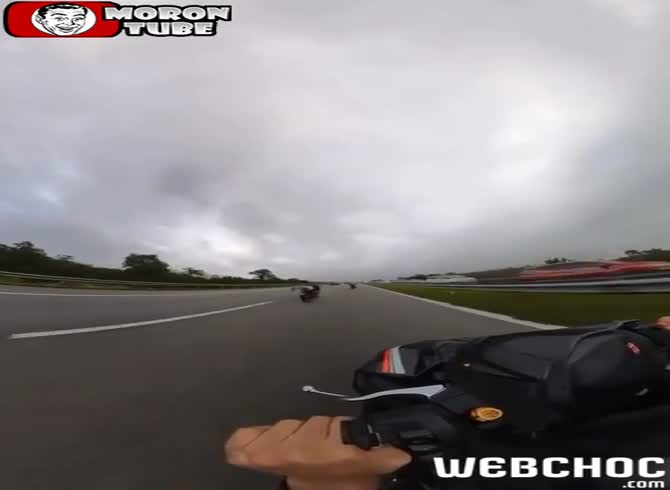 Video :As these riders twirl along the road, a big fail occurs